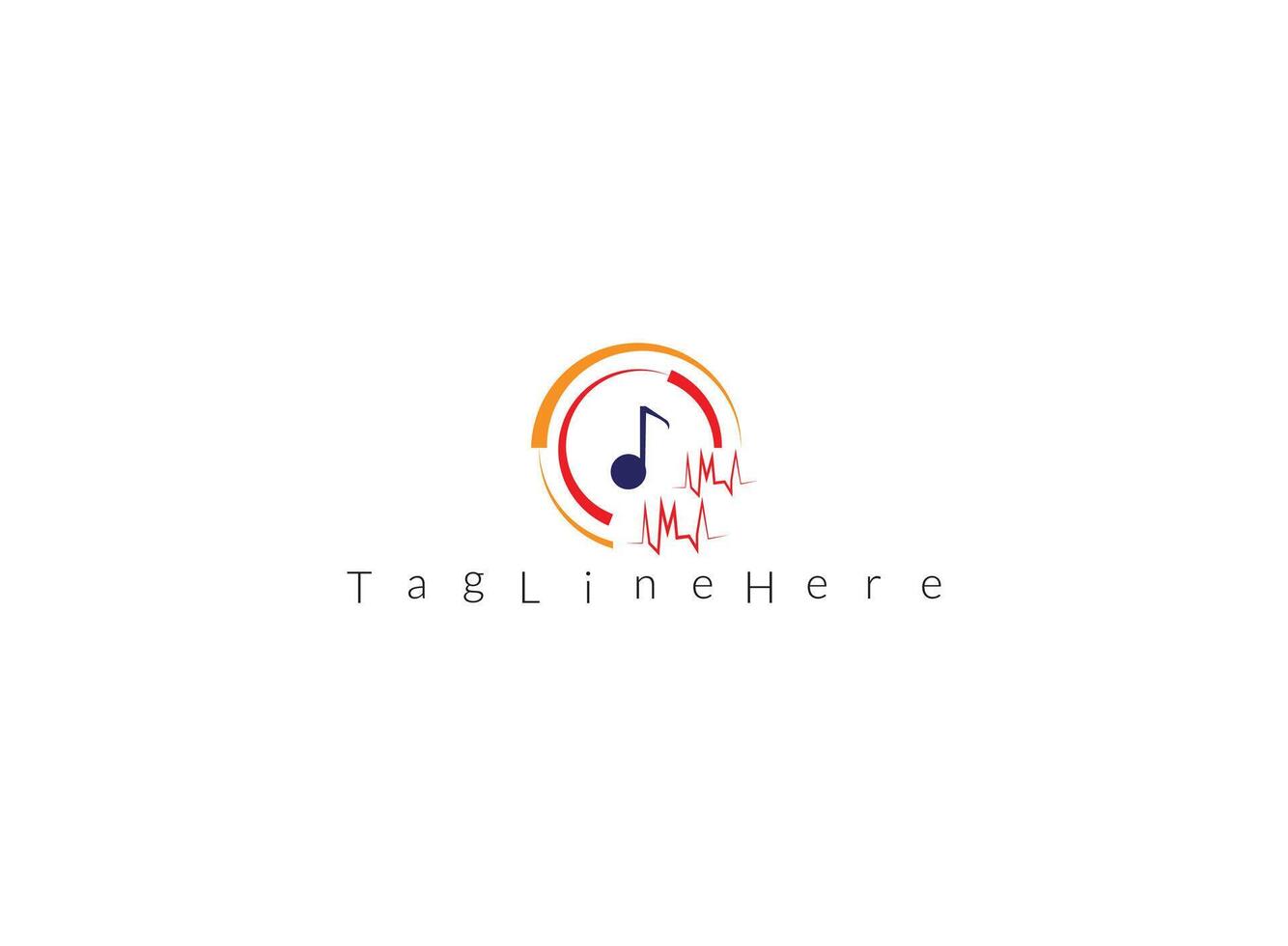 Through its simplicity and elegance, our logo communicates the universal appeal of music. vector