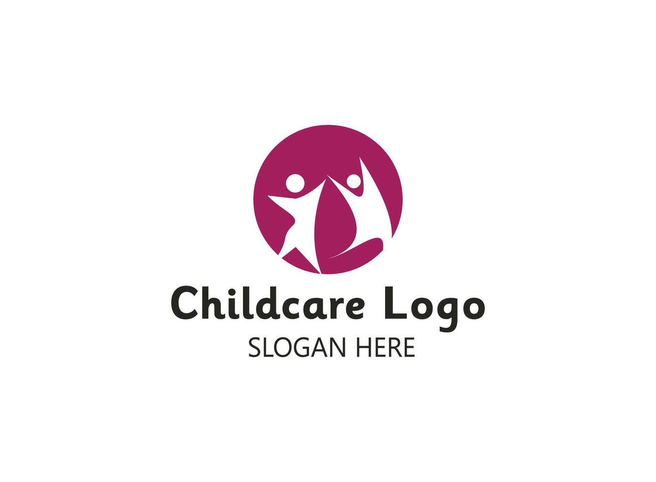 Iconic emblem portraying happiness and growth, capturing the essence of childcare excellence. vector