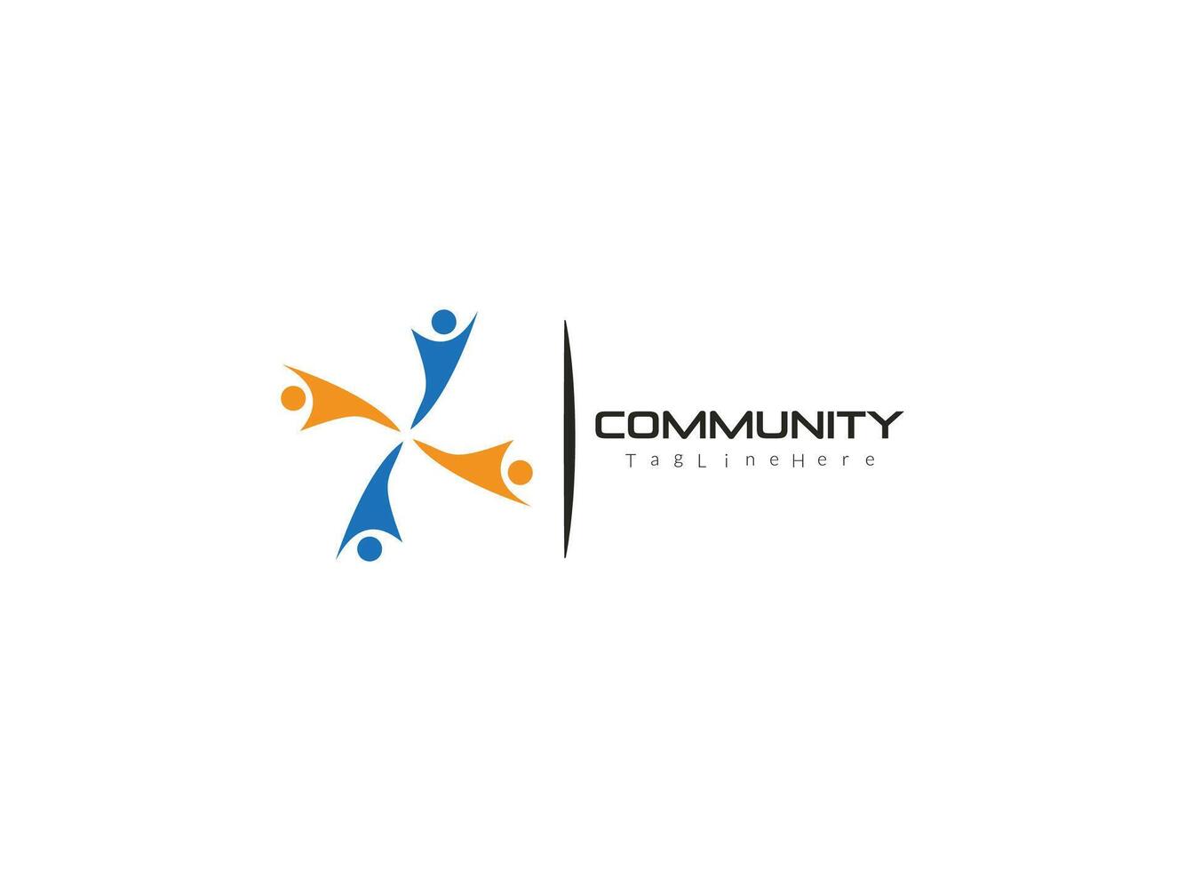Social team logo icon. Social diversity, team work. vector