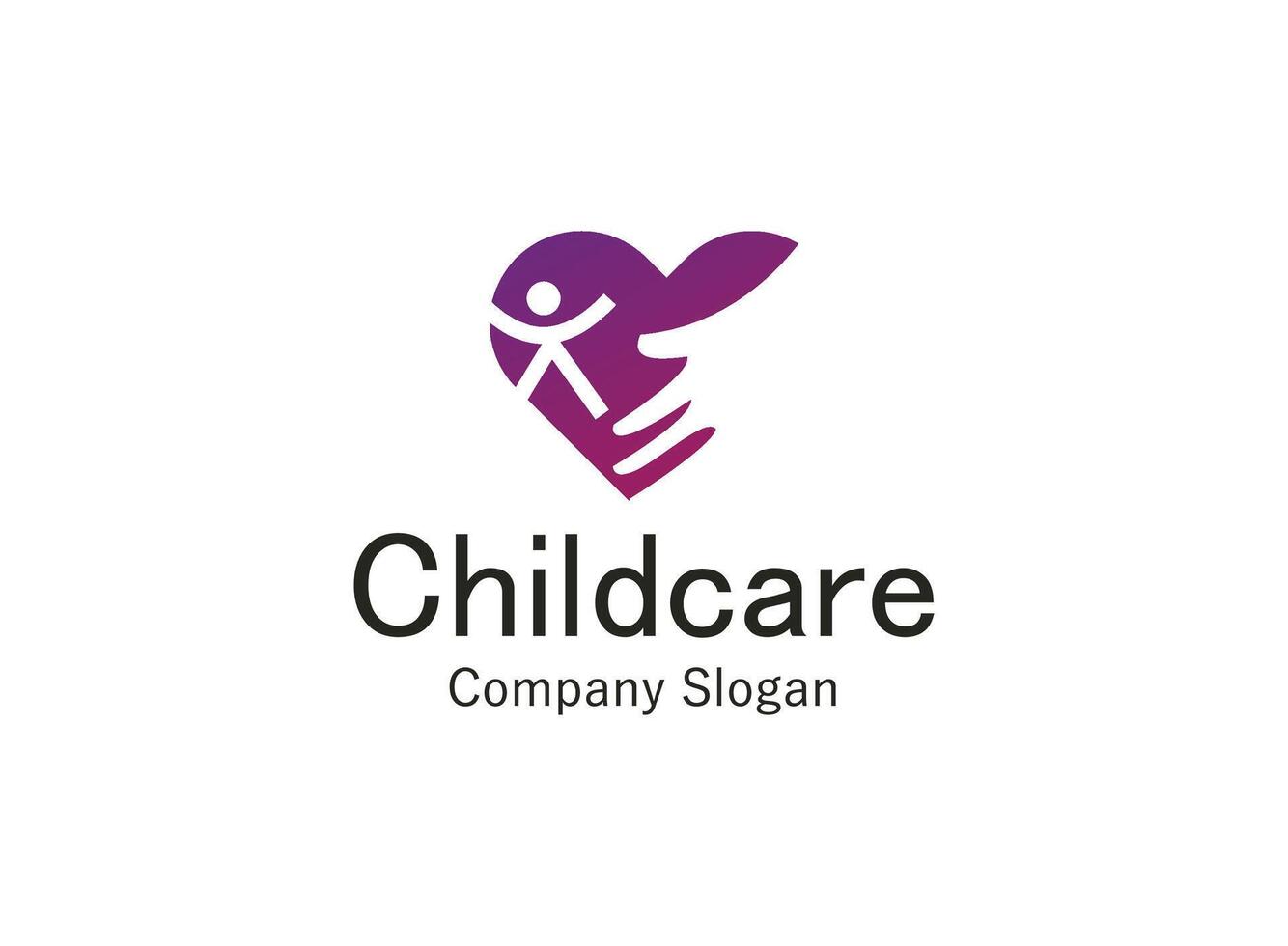 Heartwarming emblem with happy children, reflecting the love and dedication of caregivers. vector