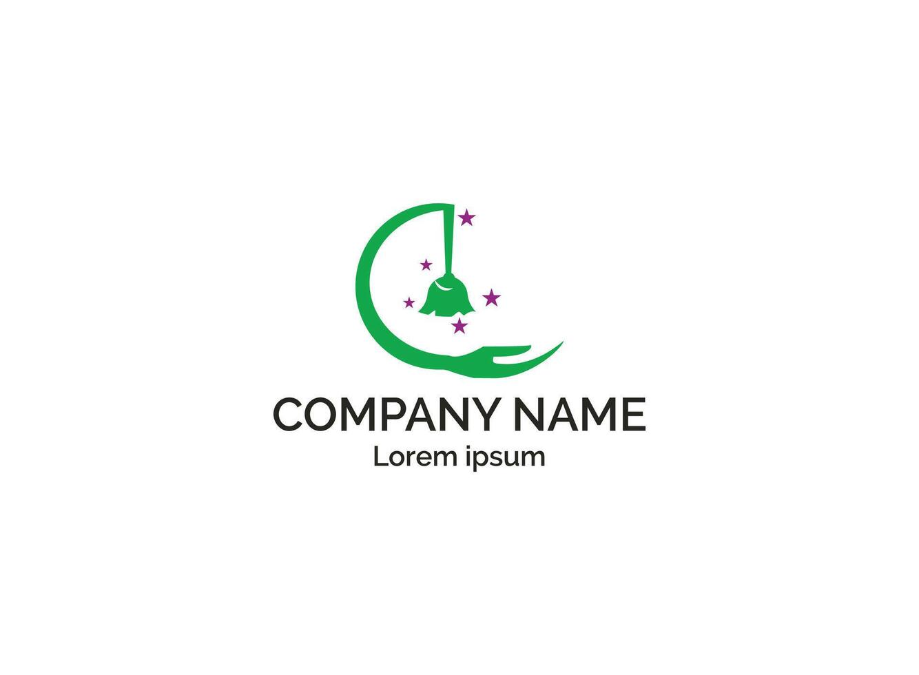 Cleaning service logo design idea. vector