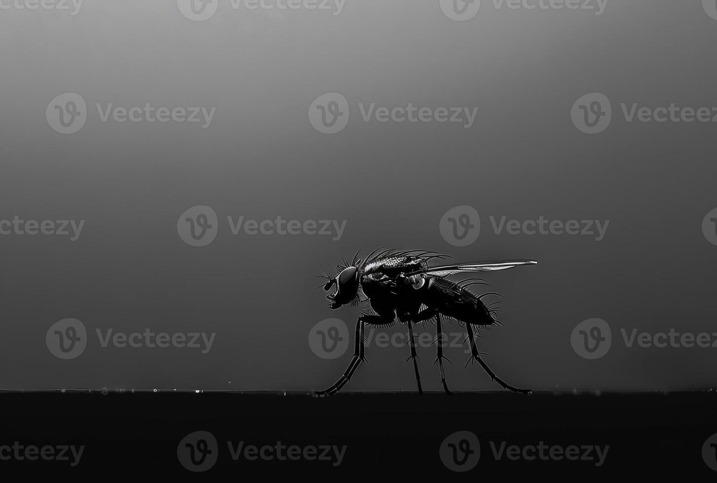 ai generado mosquito es visto en esta archivo foto. cerca arriba de un mosca foto