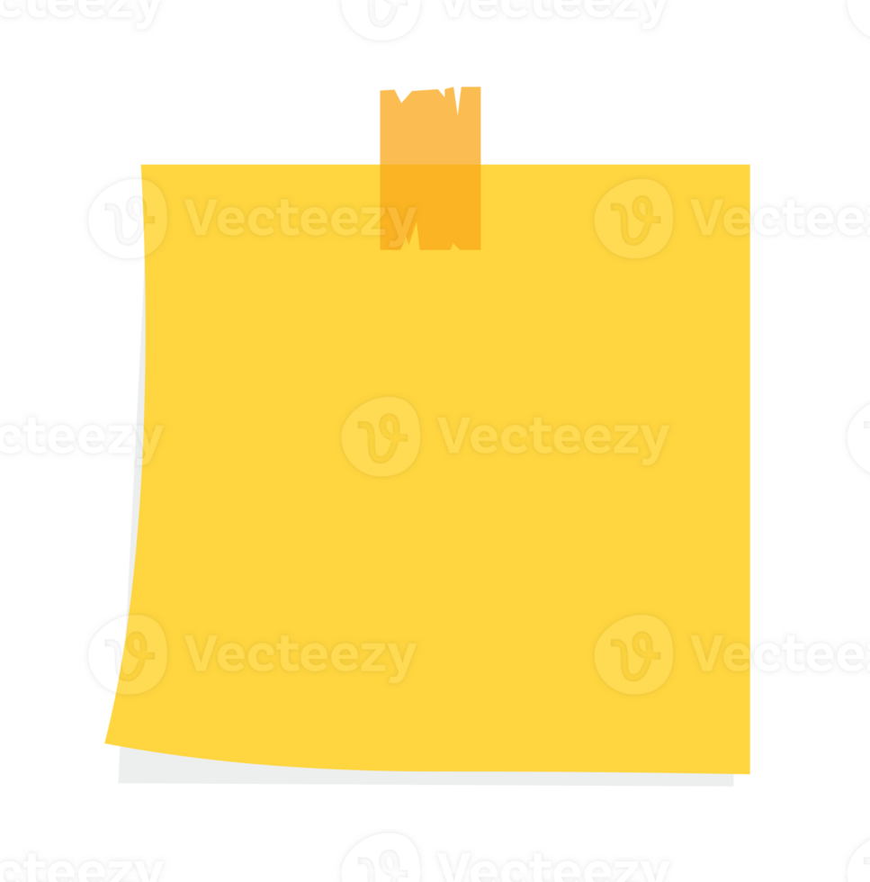 Paper note with sticker png