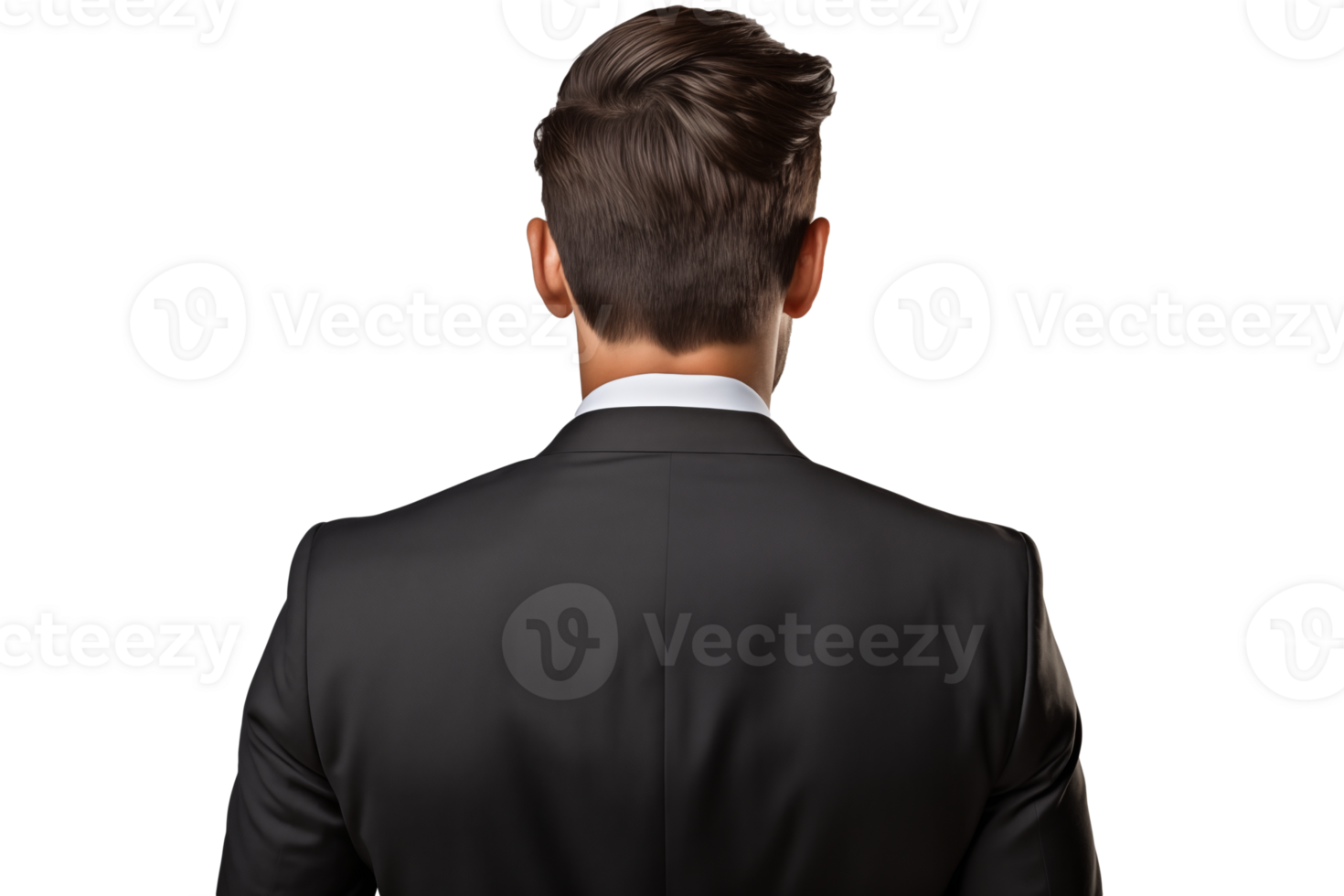 AI generated back of businessman png