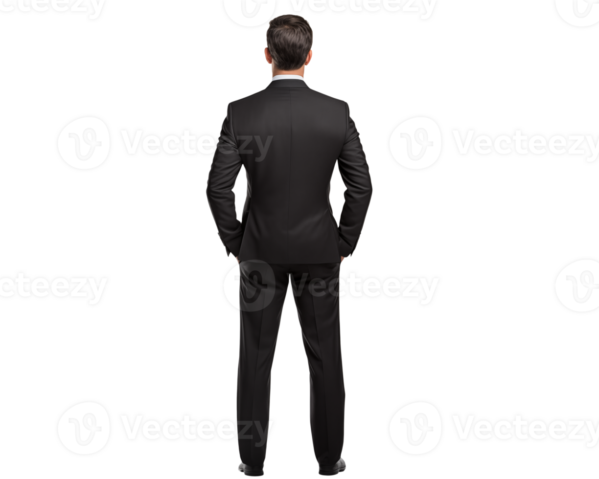 AI generated back of businessman png