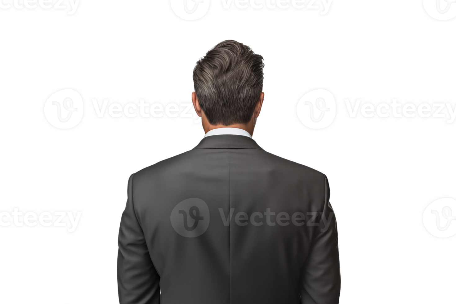 AI generated back of businessman png
