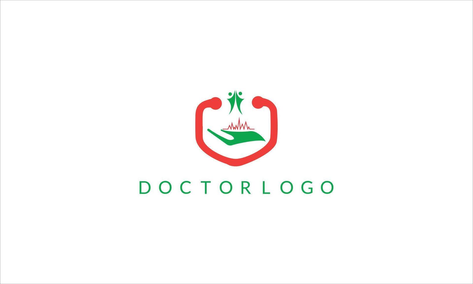 A pair of intertwined hands with a medical cross in the center, symbolizing unity and cooperation in healthcare. vector