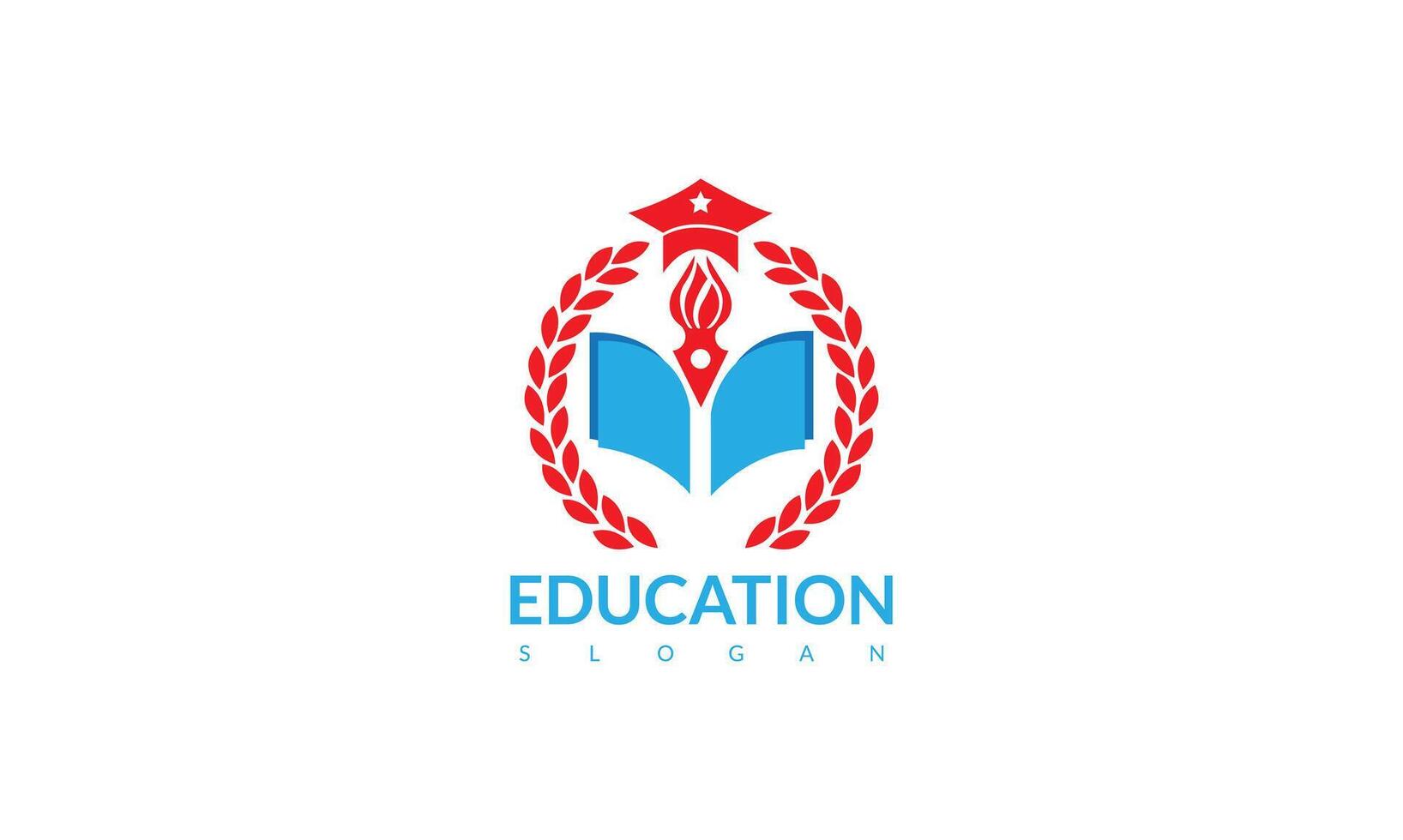 Modern logo design with Book icon and economic chart vector