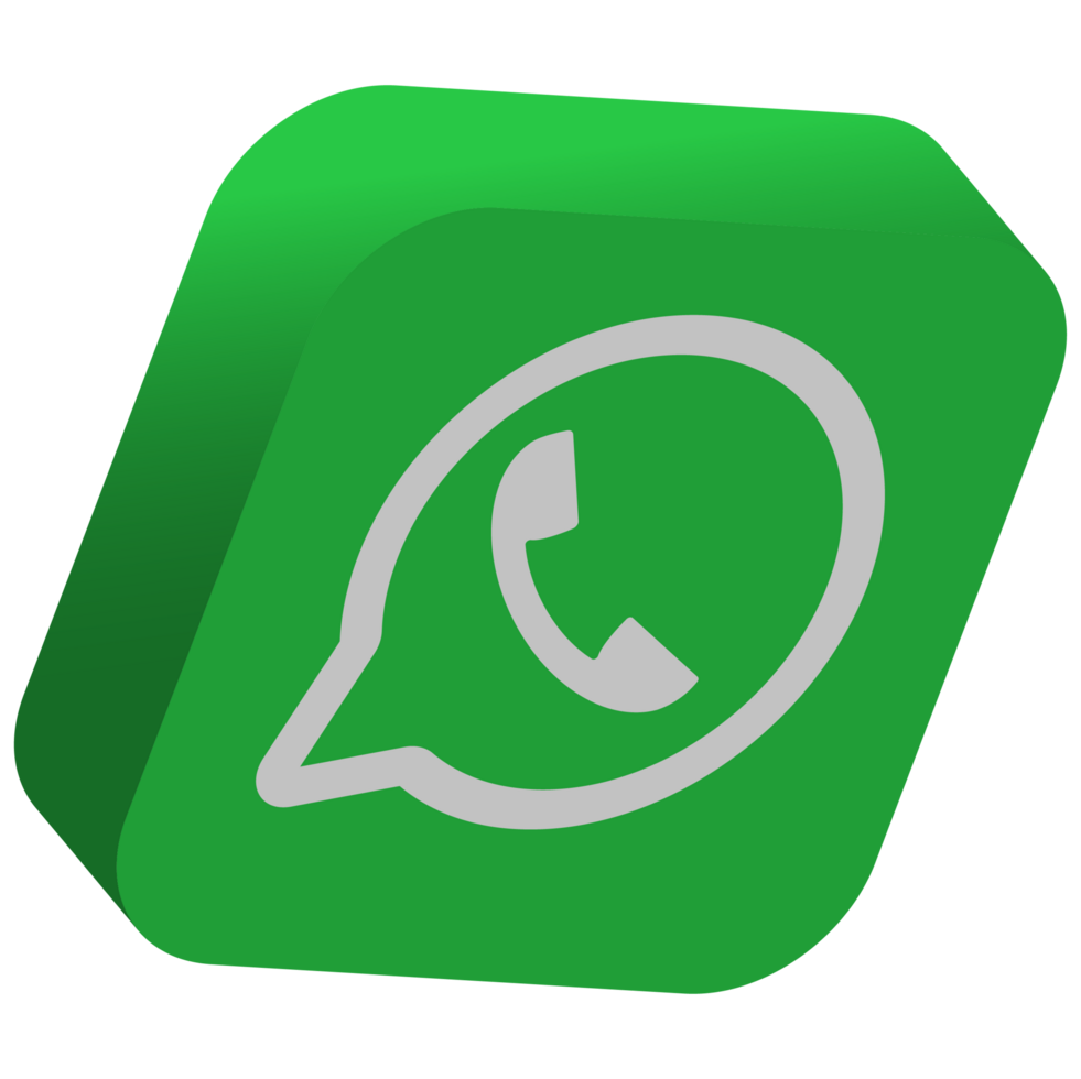 Modern 3D Green Template WhatsApp Interface Illustration. Internet network concept. png