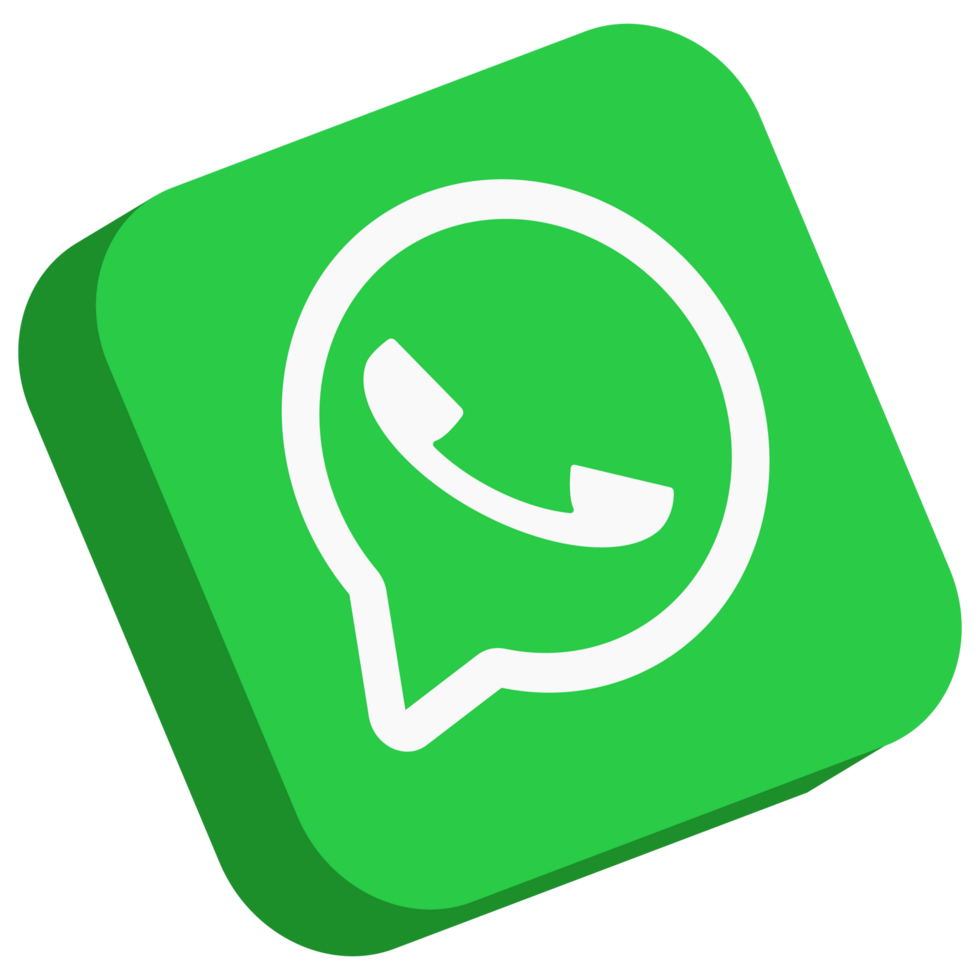 moderno 3d verde modello WhatsApp interfaccia illustrazione. Internet Rete concetto. png