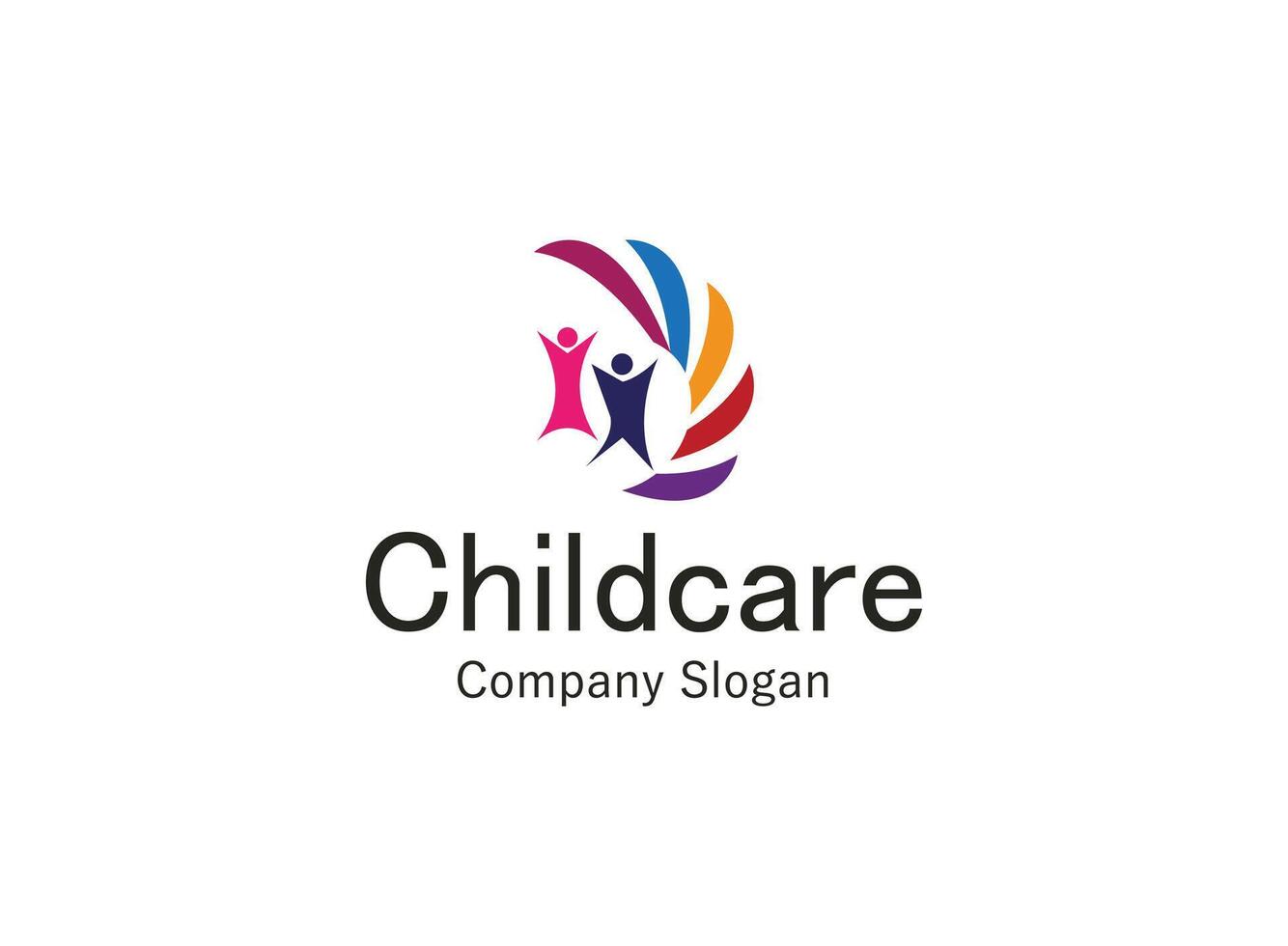 Childcare Foundation icon vector logo design template