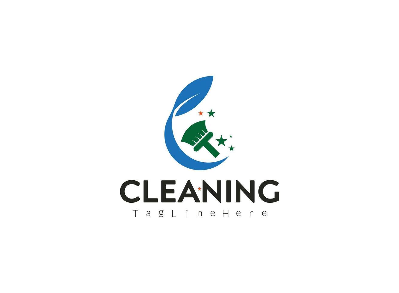 Cleaning service logo design idea. Creative Eco symbol template. Building and House vector