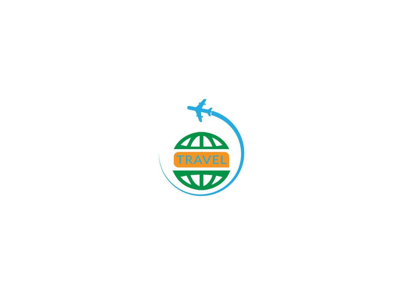 Global planet travel logo design template vector