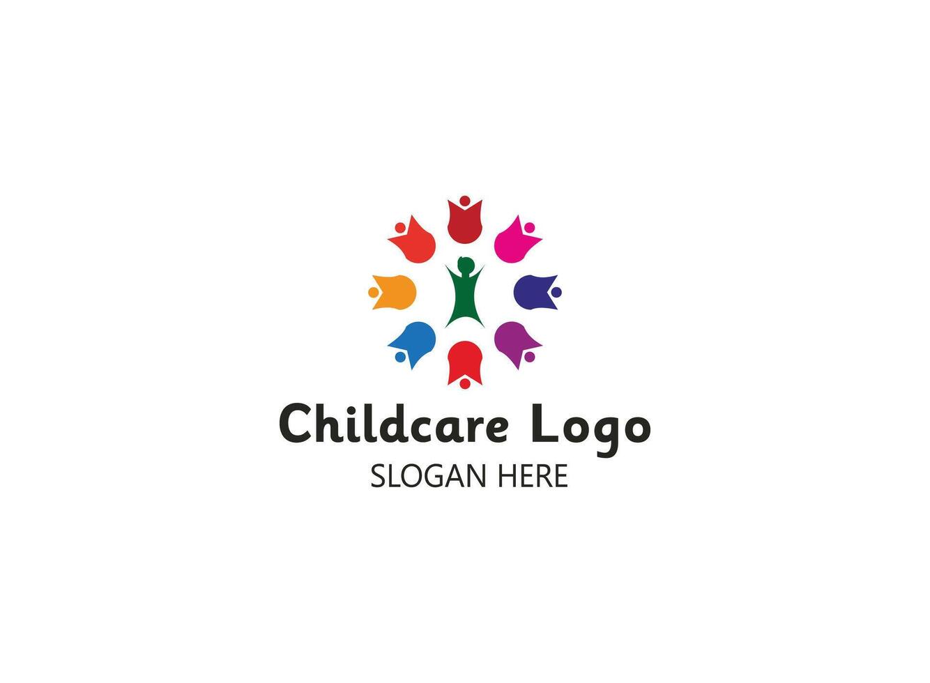 Iconic emblem portraying happiness and growth, capturing the essence of childcare excellence. vector