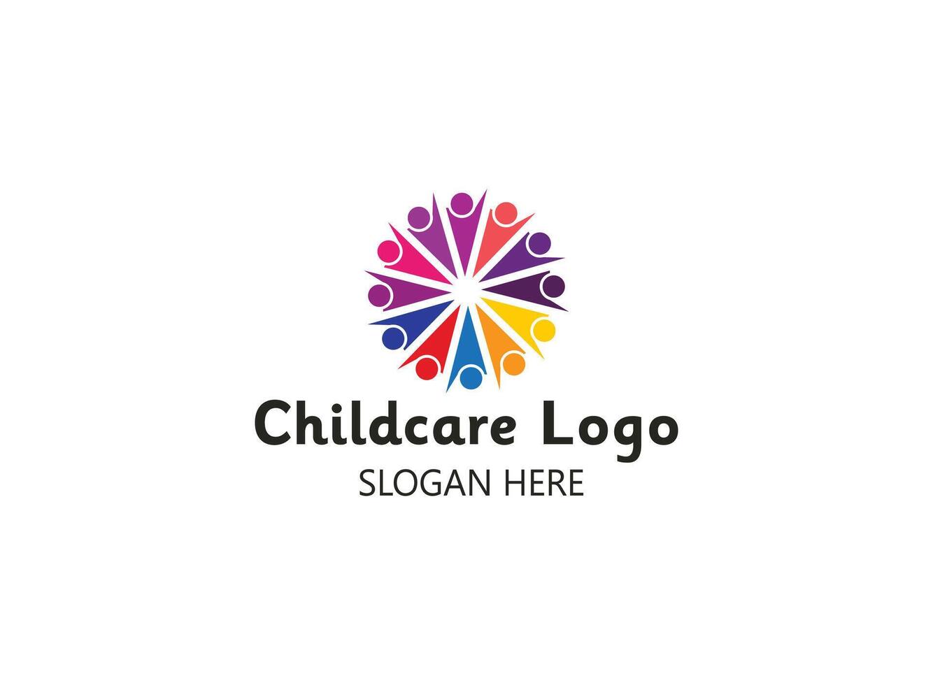 Childcare Foundation icon vector logo design template