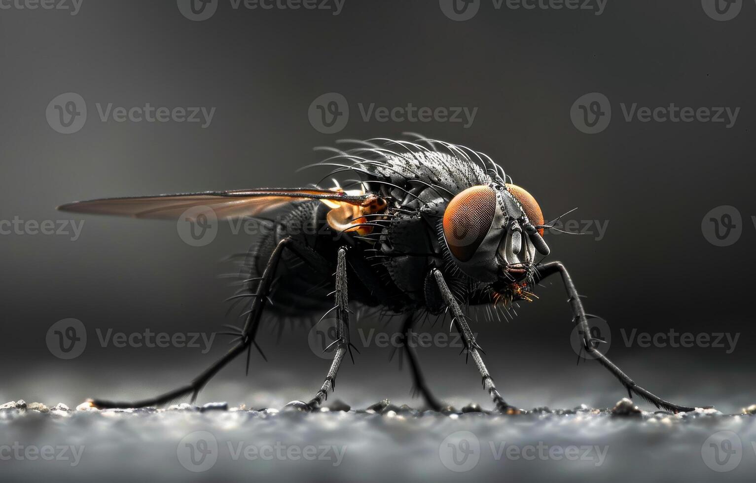 AI generated Fly is seen in this file photo. A close up of a fly photo