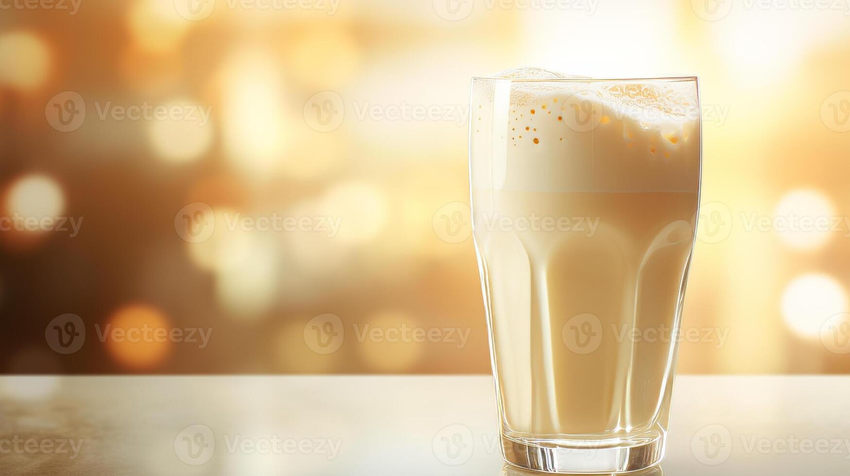 AI generated Creamy, refreshing milkshake with a blank area to personalize with your own message or logo photo