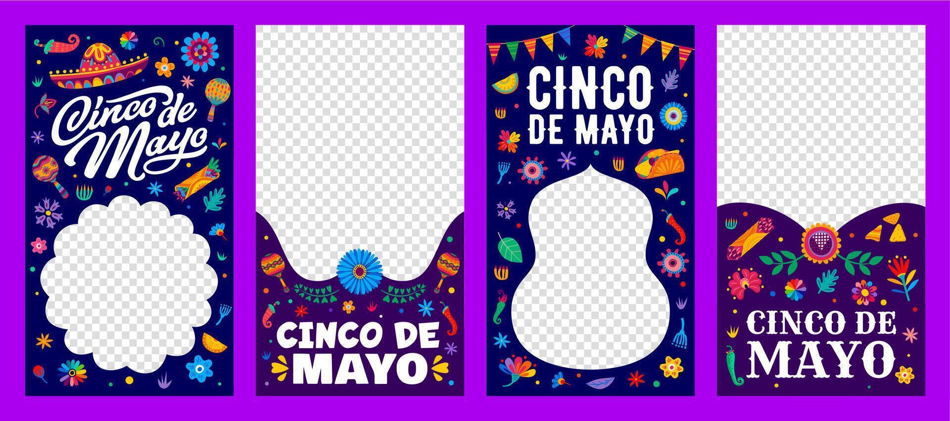 Cinco de mayo mexico holiday social media template vector
