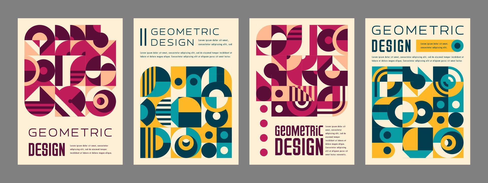 Modern abstract geometric pattern posters, covers vector