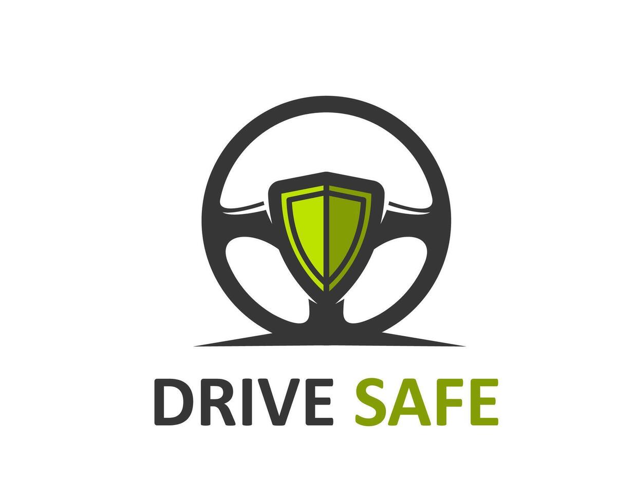 Safe drive logo icon, driving school vector symbol