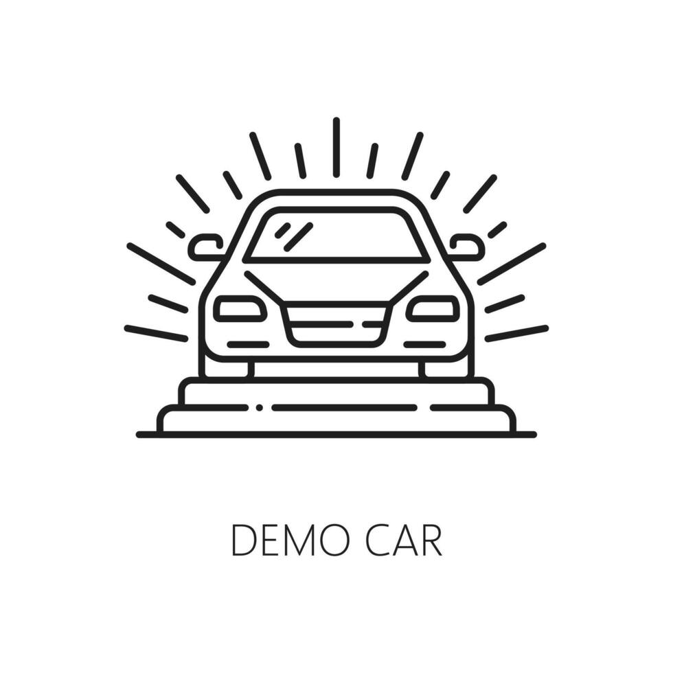 Car company, auto dealership thin line icon vector