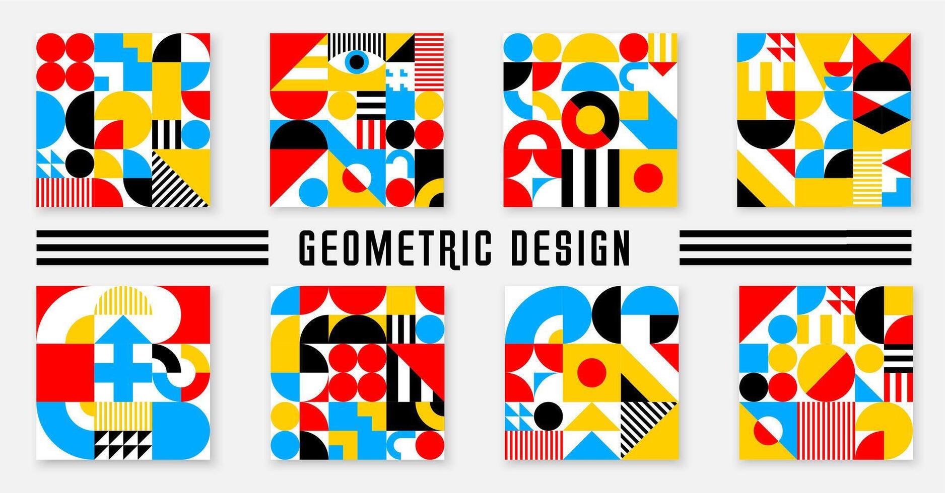 resumen geométrico loseta pancartas, futurista formas vector