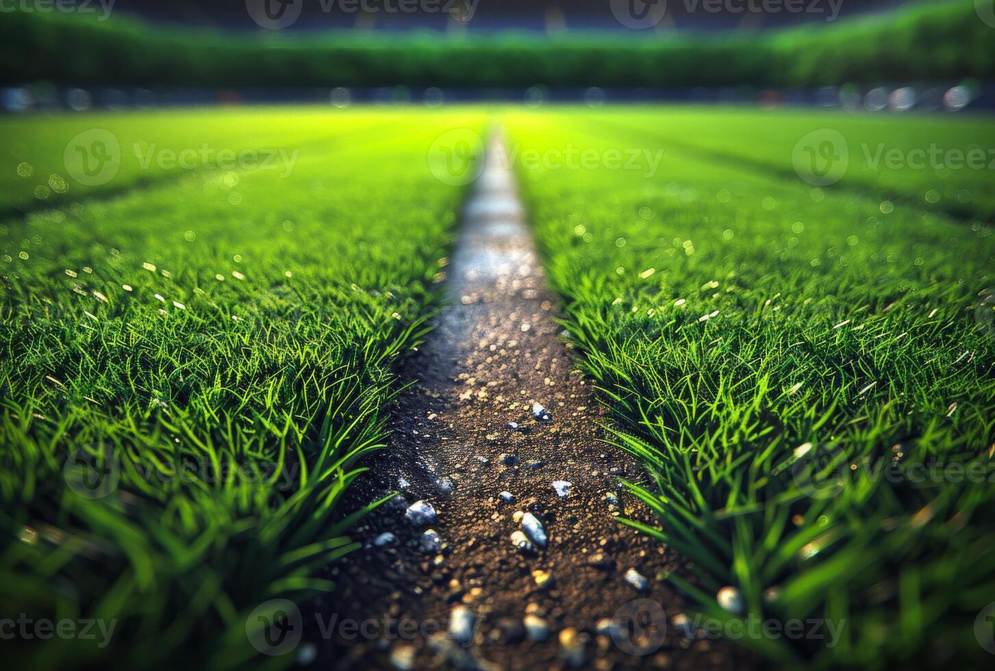 AI generated Close-up of grass sports field photo