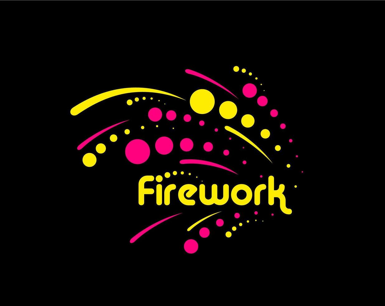 Carnival firework icon, birthday event confetti vector