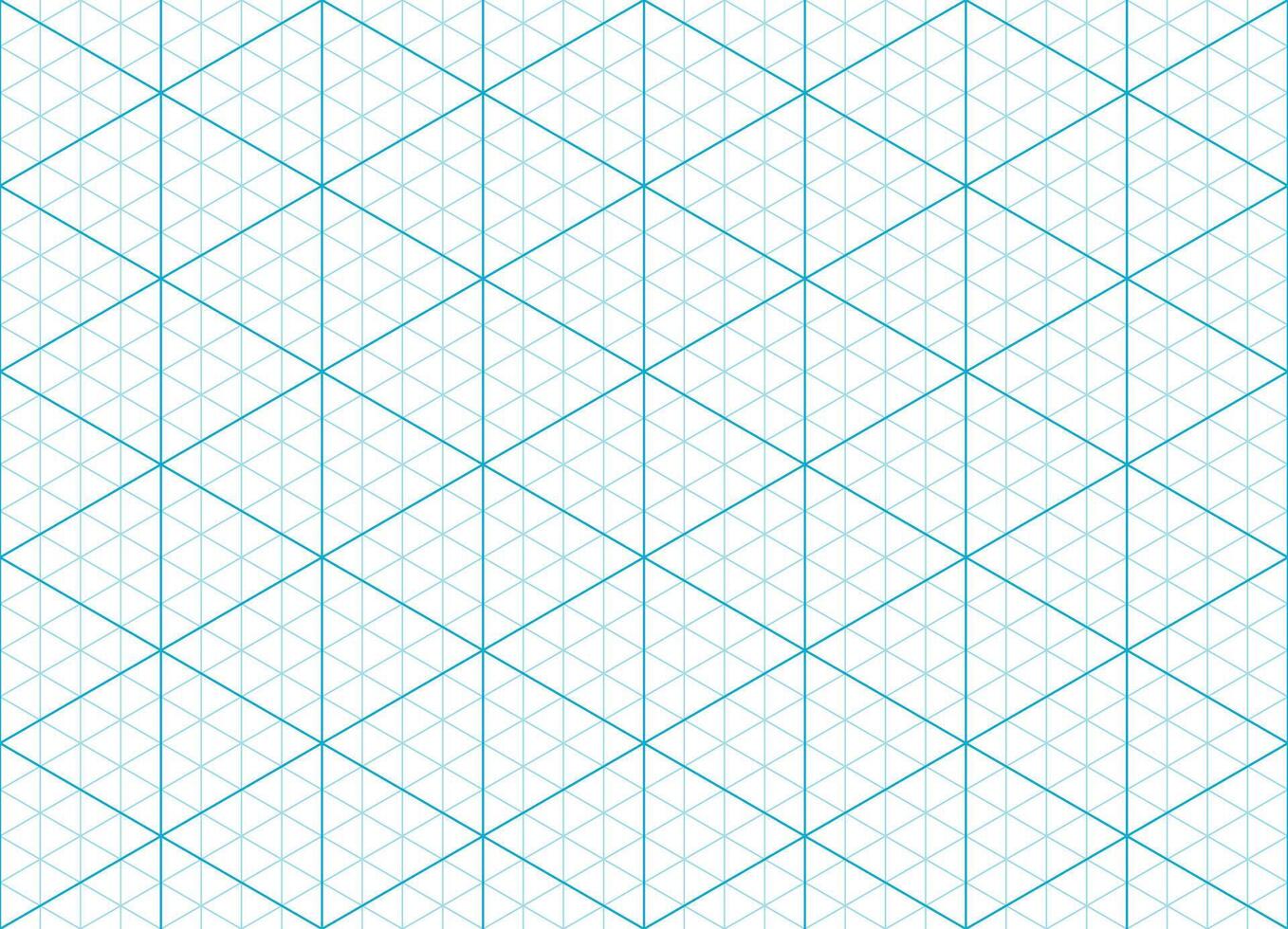 Blue isometric paper grid pattern, mesh background vector