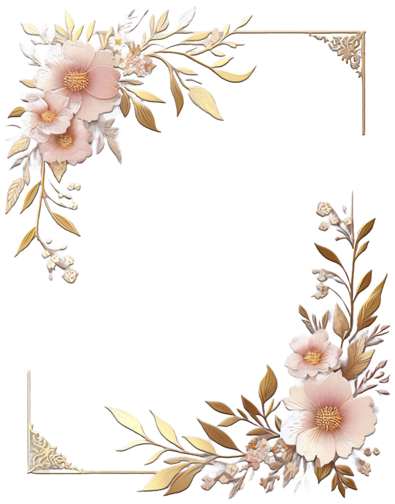 Floral Design For An Invitation Card png