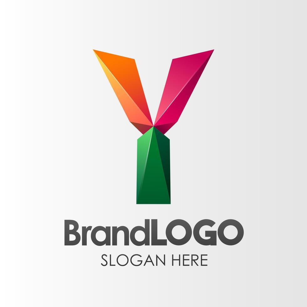 marca logo letra y plantilla, 3d forma bajo escuela politécnica, adecuado para negocio empresa visual identidad, vector ilustración