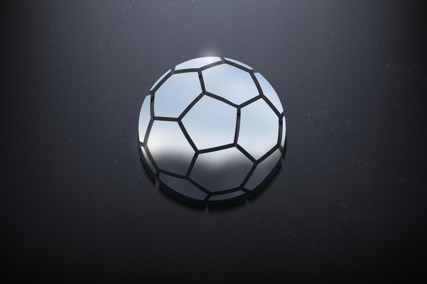 Ball 3D Logo Design, Shiny Mockup Logo with Textured Wall. Realistic Vector, Vector Illustration