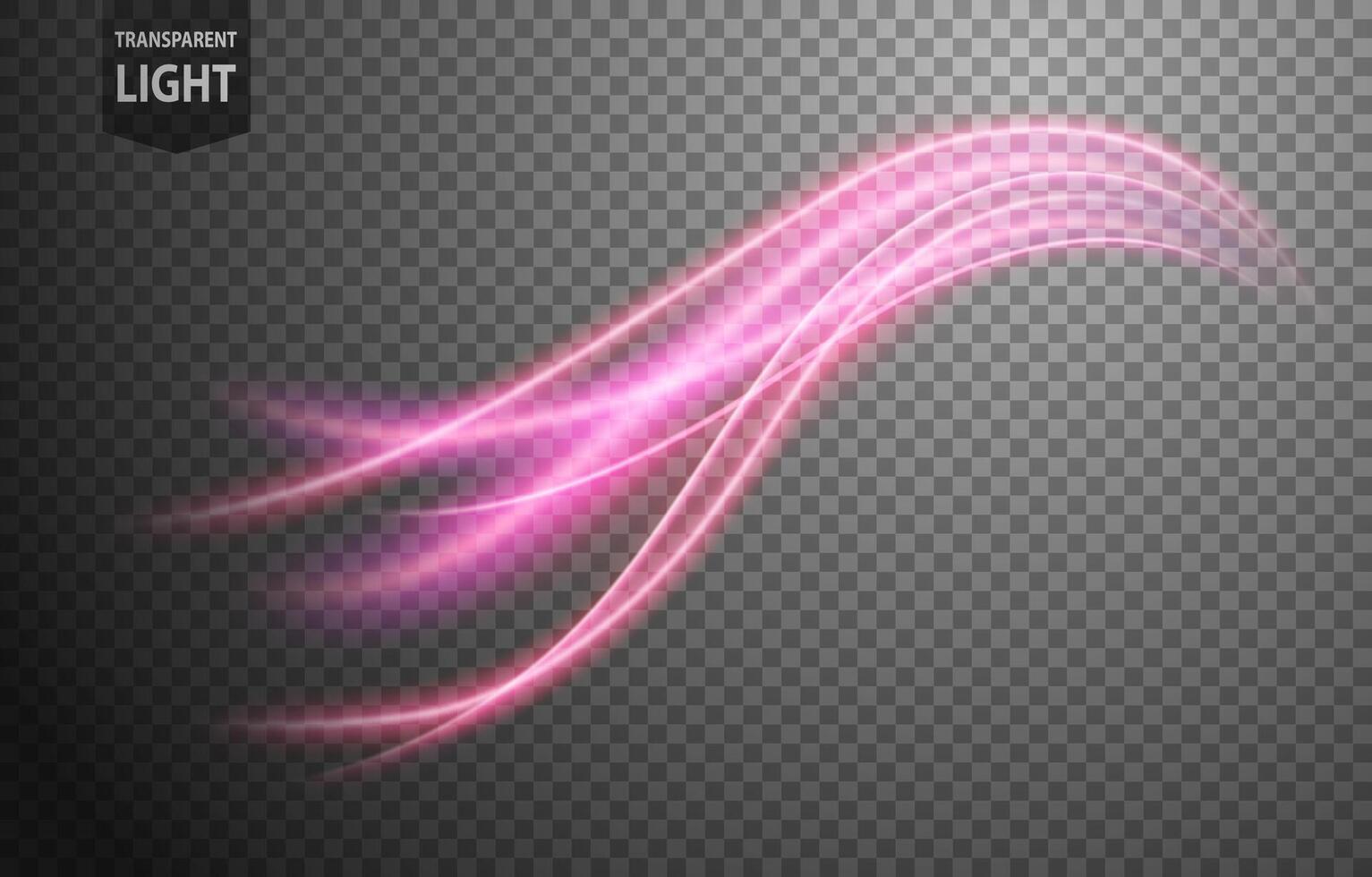 Abstract Pink Wave of Light with A Background, Isolated and Easy to Edit, Vector Illustration