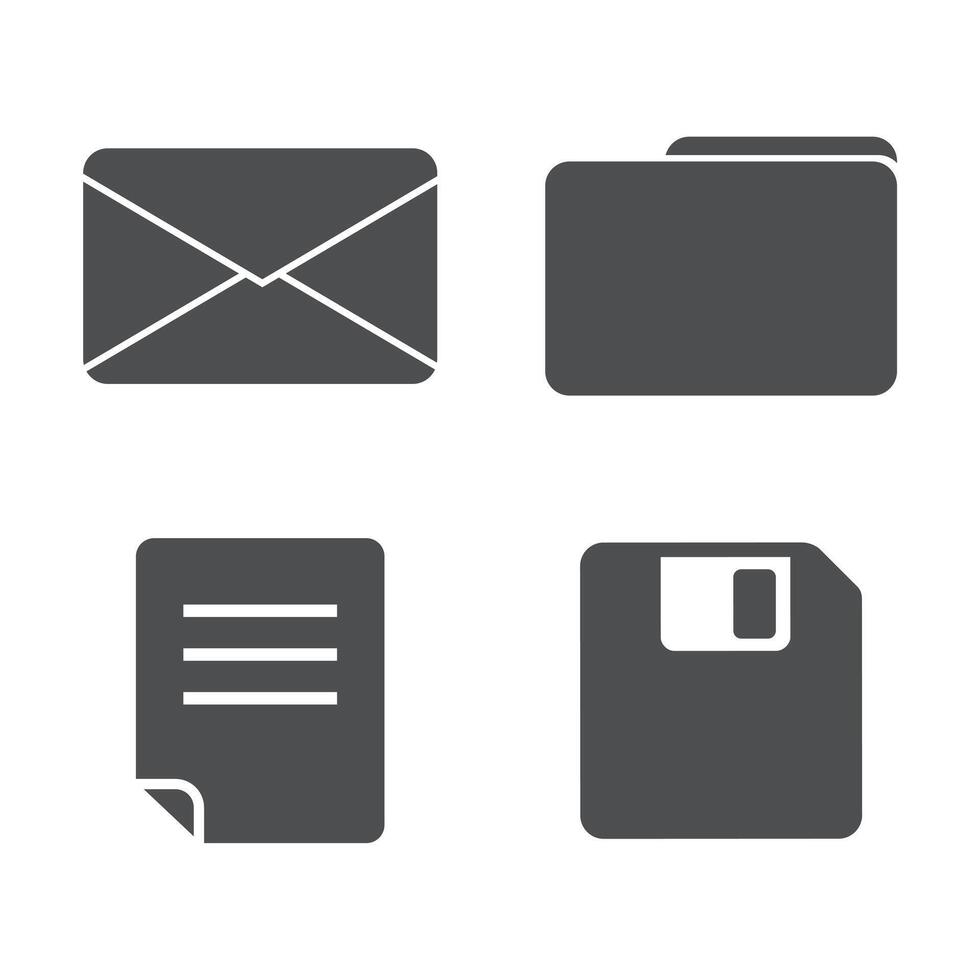 Icon set of popular social applications with rounded corners. vector