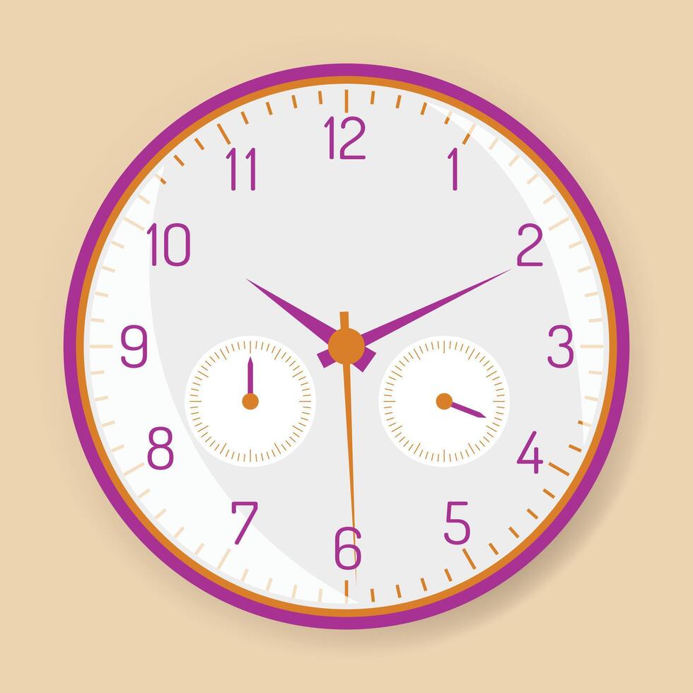 reloj icono en plano estilo, Temporizador en azul antecedentes. negocio mirar. vector diseño elemento para usted proyecto