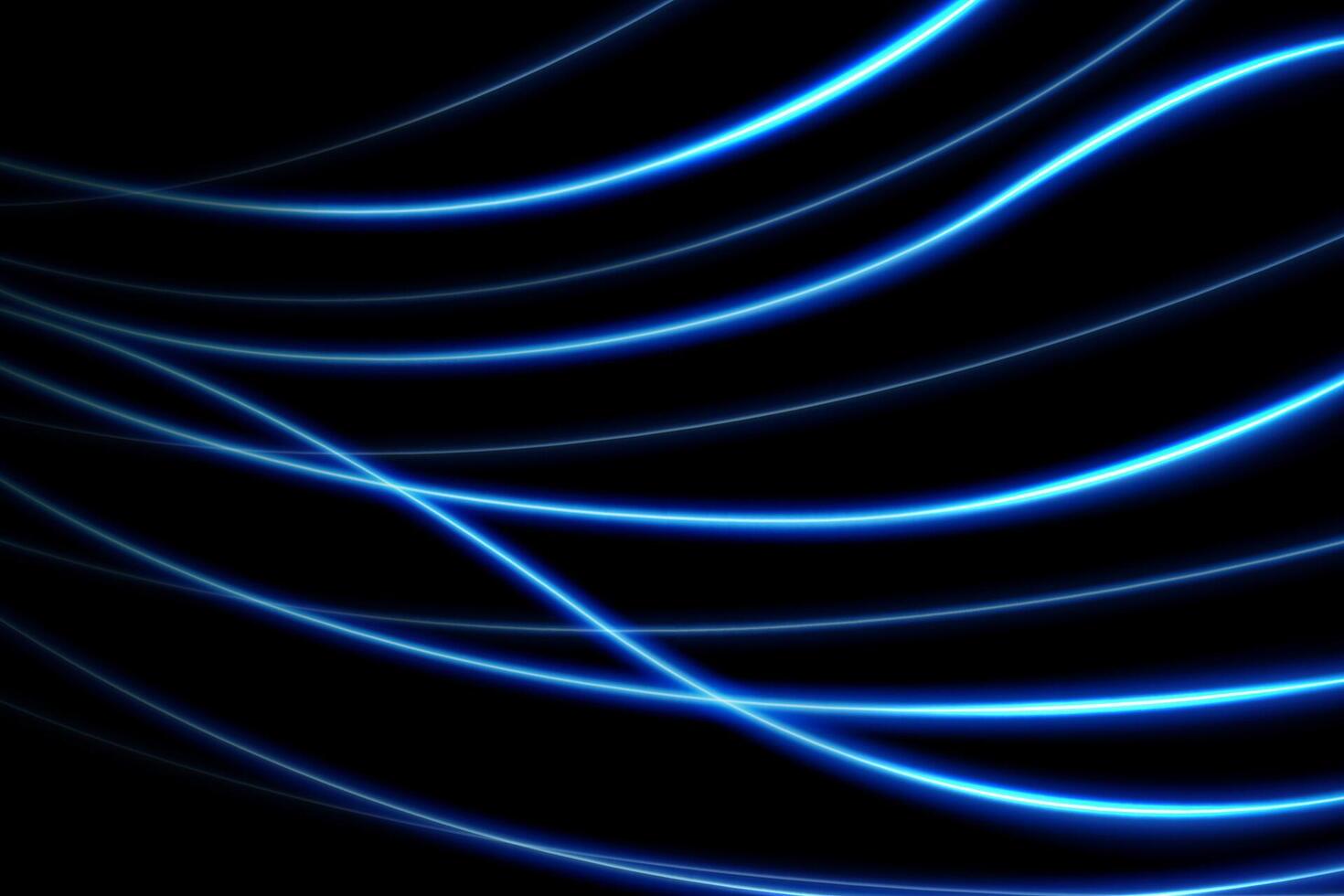 Blue Line Motion Blur Effect, Vector Illustration
