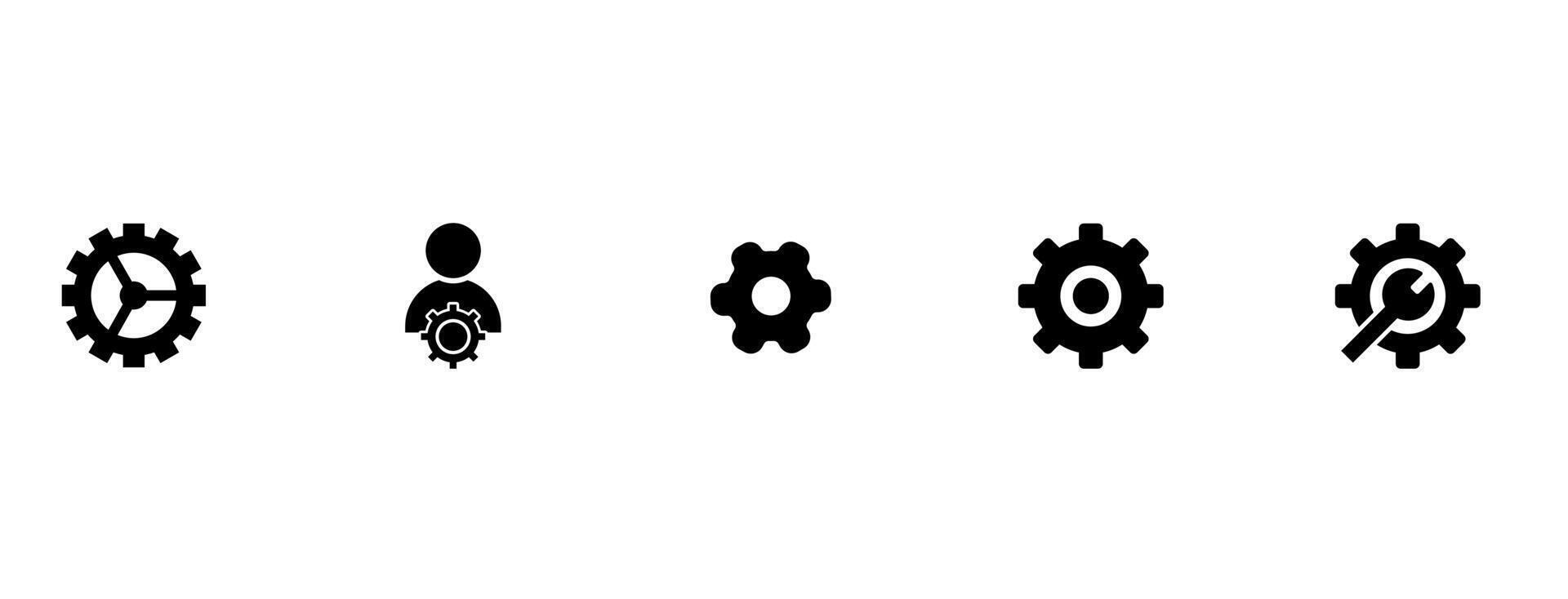 Setup and Settings Icons Set. Collection of simple linear web icons such Installation, Settings, Options, Download, Update, Gears and others and others. Editable vector stroke.