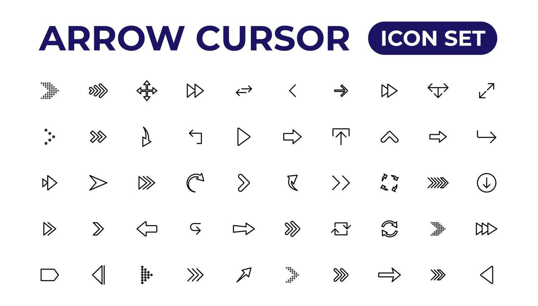 Arrow icon. Arrow vector collection. Arrow. Cursor. 42057306 Vector Art