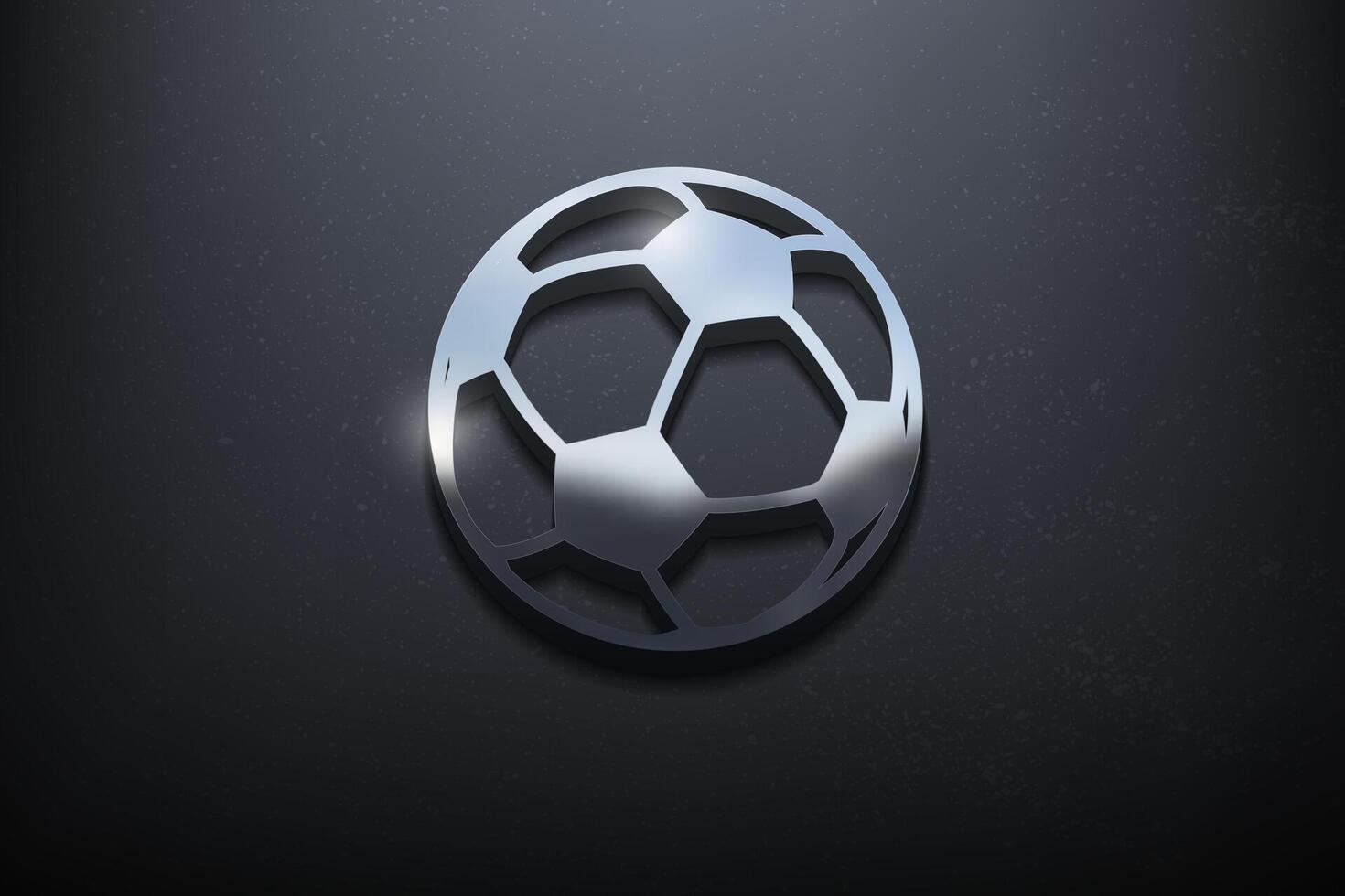 Ball 3D Logo Design, Shiny Mockup Logo with Textured Wall. Realistic Vector, Vector Illustration