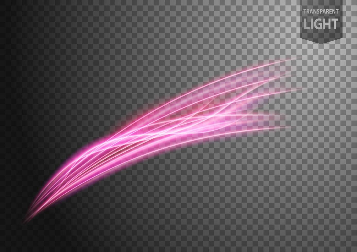 Abstract Pink Wave of Light with A Background, Isolated and Easy to Edit, Vector Illustration