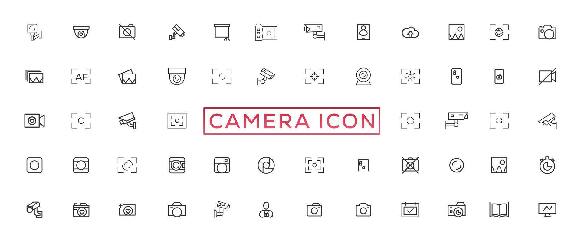 Photo and video icon set. Icons of photography, image, photo gallery, video camera and photo camera. Diaphragm icon. image, photo gallery Vector illustration