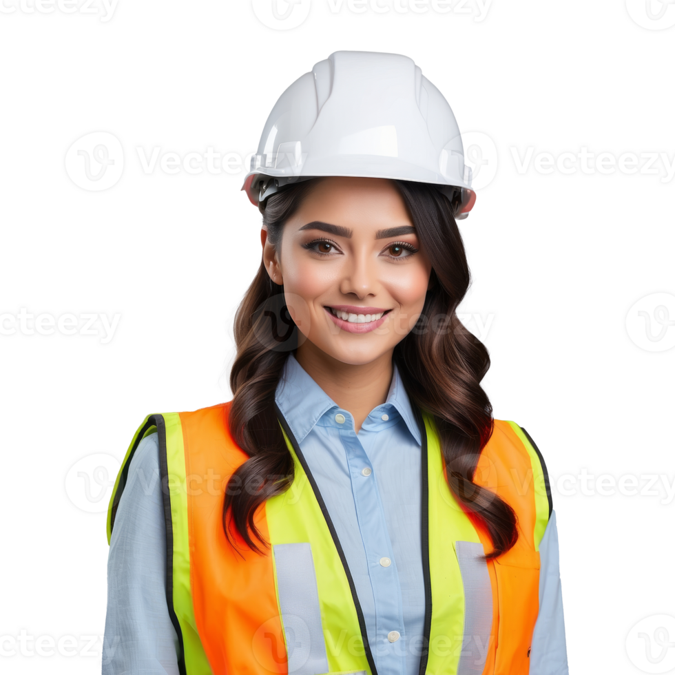 AI generated Female engineer isolated on transparent background png