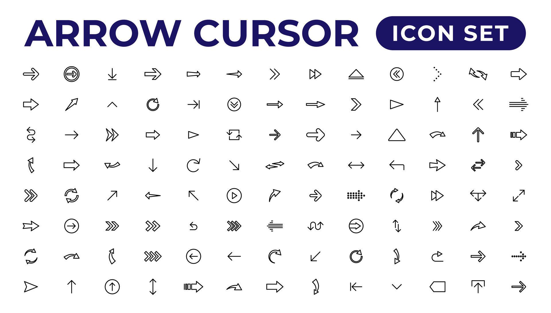 Arrow icon. Arrow vector collection. Arrow. Cursor. 42057930 Vector Art