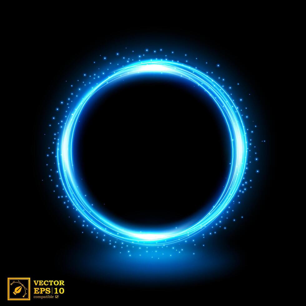 Rotating Blue Shiny with Sparks. Suitable For Product Advertising, Product Design, and Other, Vector Illustration