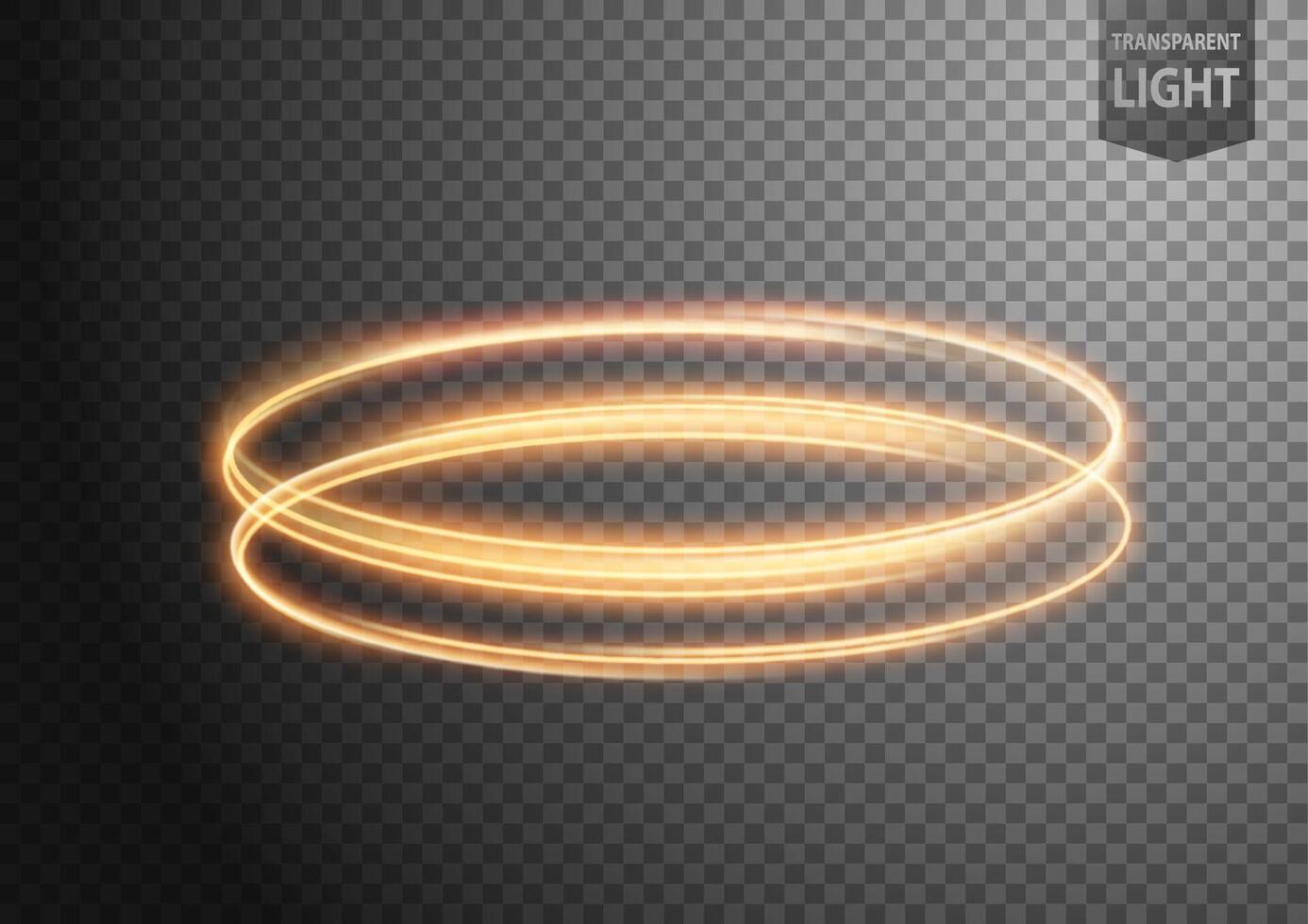 Abstract Gold Ring of Light with A Background, Isolated and Easy to Edit, Vector Illustration