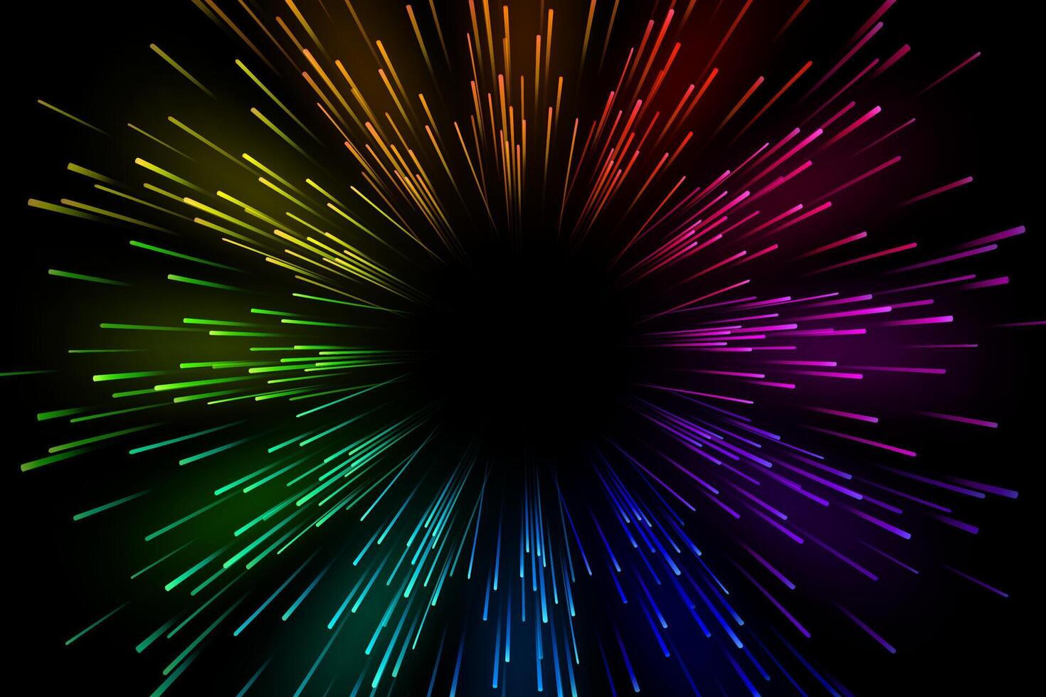 Colorful Line Streak, Abstract Line Explosion, Vector Illustration