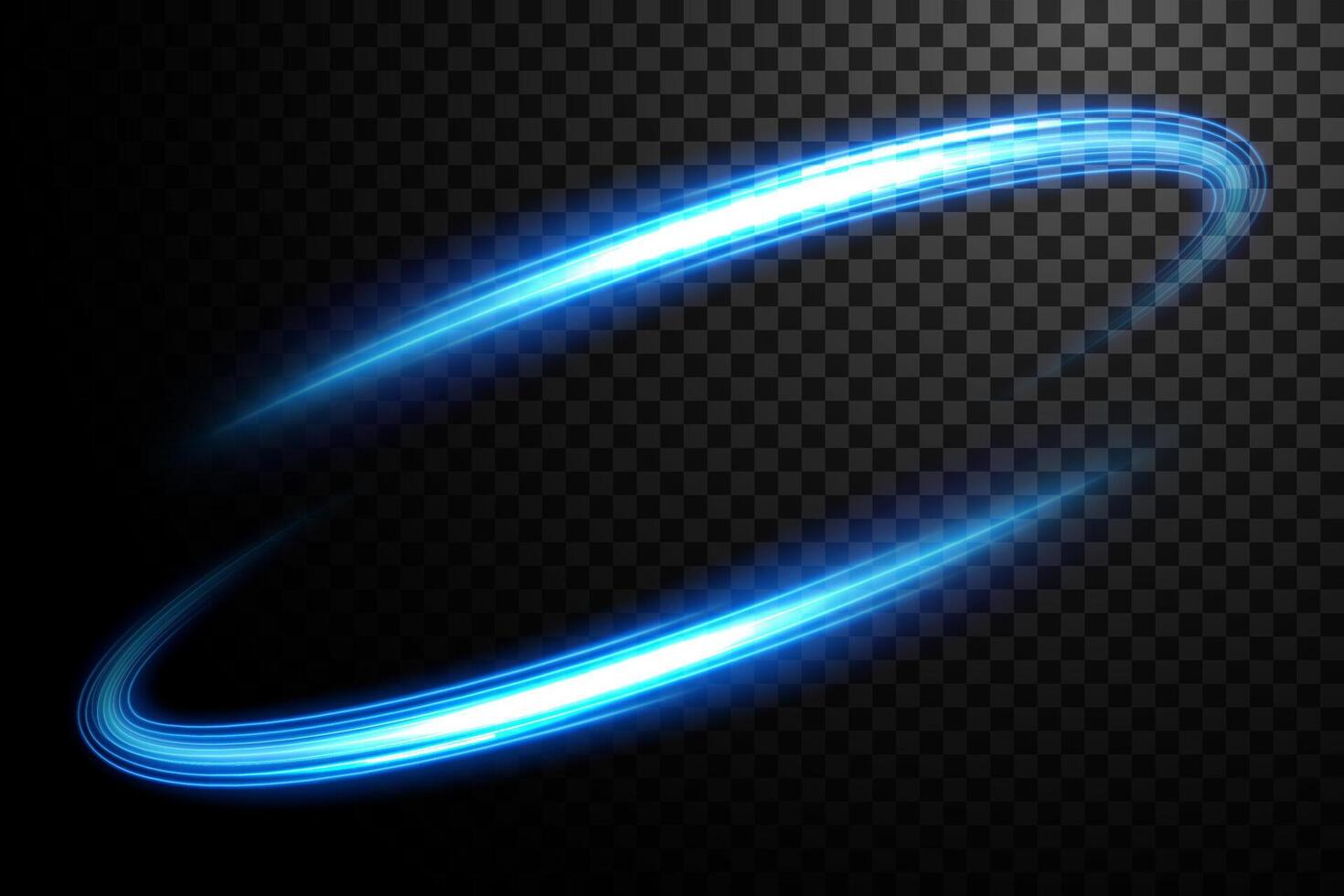 Abstract Blue Twin Light Effect Isolated on A Pattern, Vector Illustration