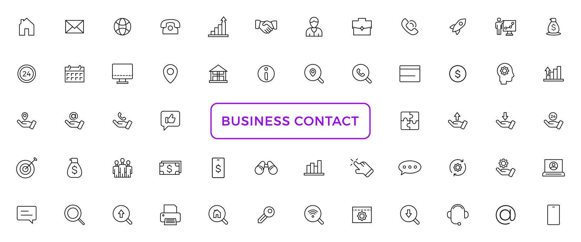 Business and Finance line icons set. Businessman outline icons collection. Money, investment, teamwork, meeting, partnership, meeting, work success vector