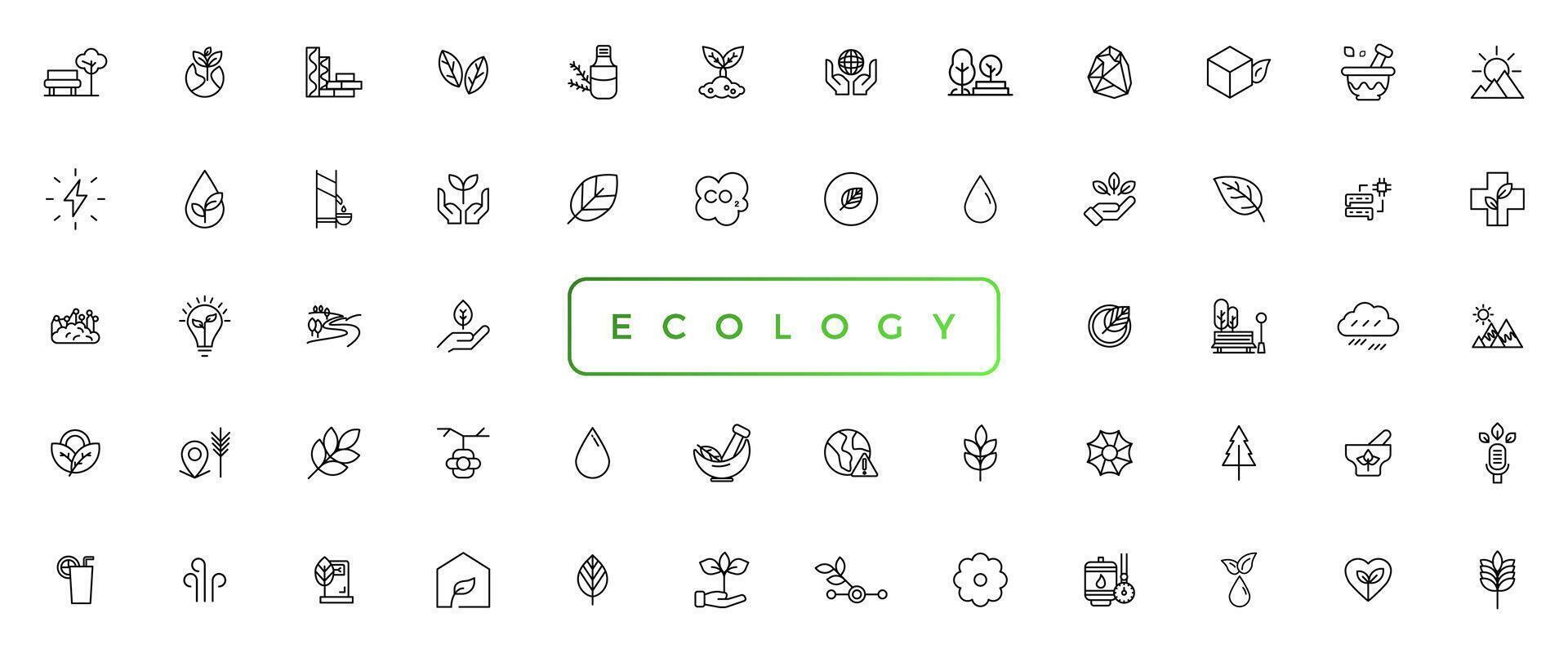 Ecology icons set. Nature icon. Eco green icons. vector