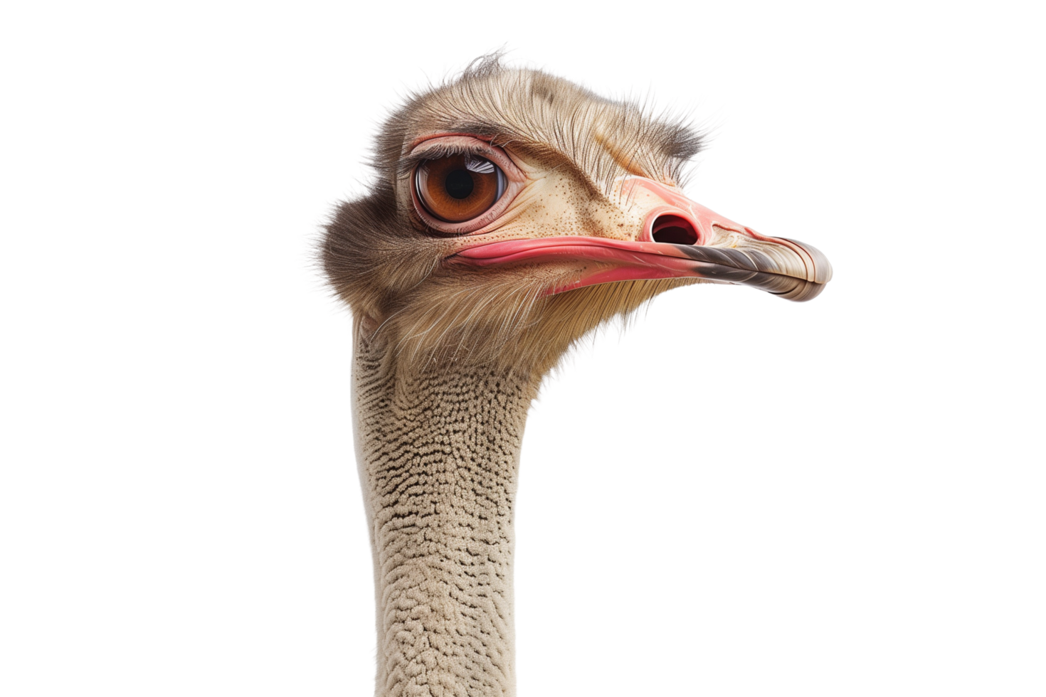 AI generated an ostrich is standing in front of a transparent background png
